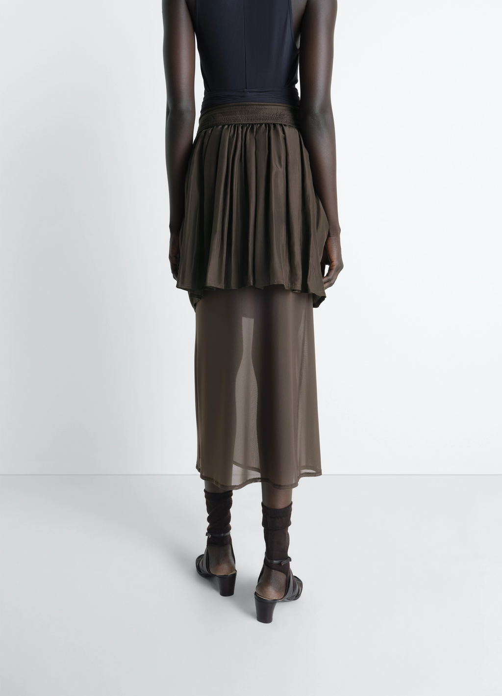 シルクハボタイのダブルレイヤースカート