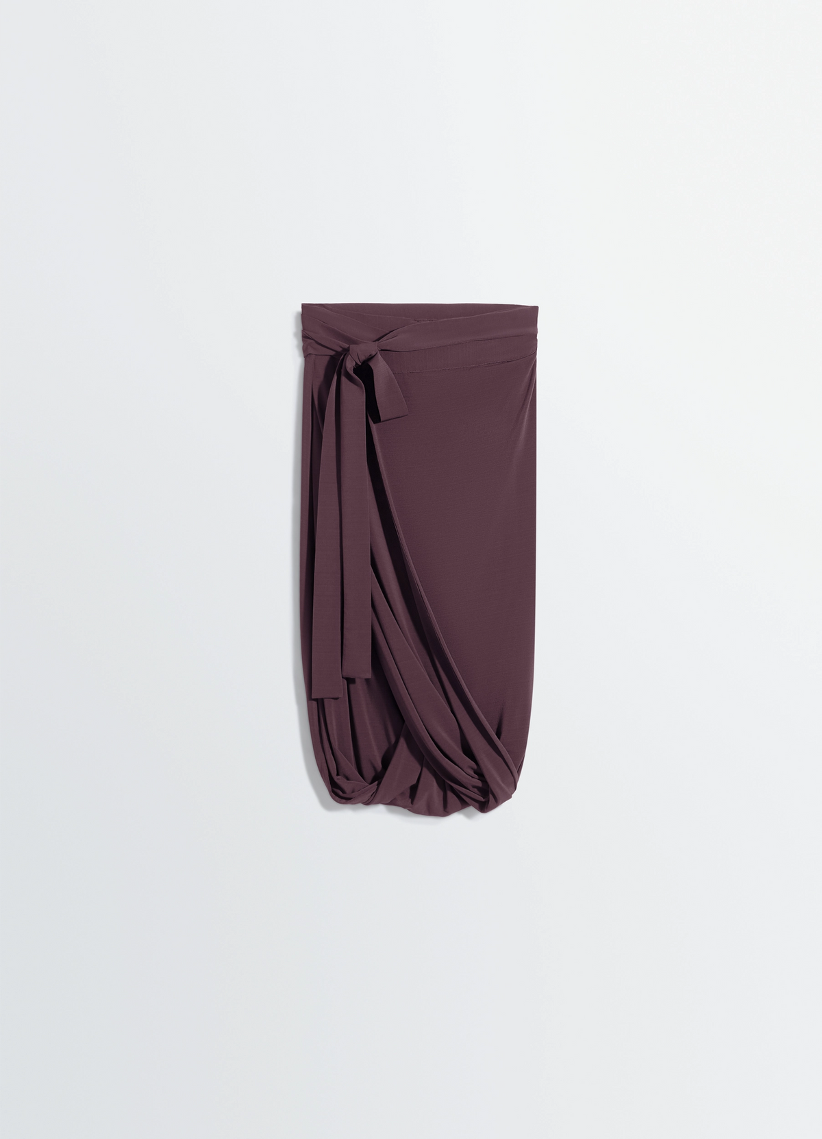 SOFT WRAP SKIRT IN VISCOSE CREPE JERSEY - Fig - Viscose Crepe