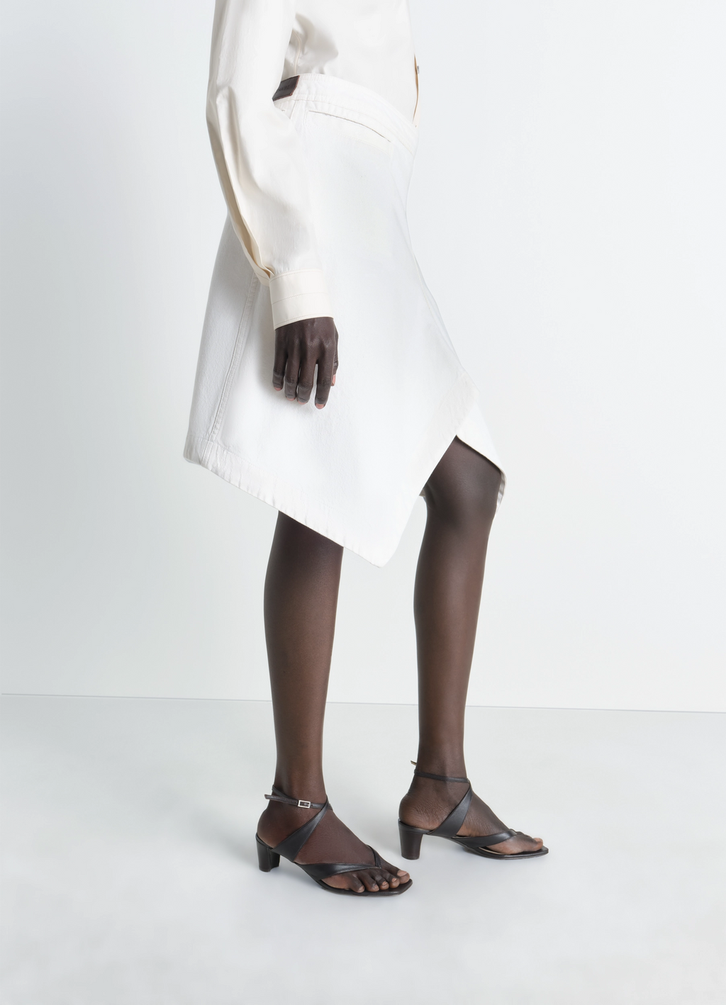 ASYMMETRIC SKIRT IN DENIM