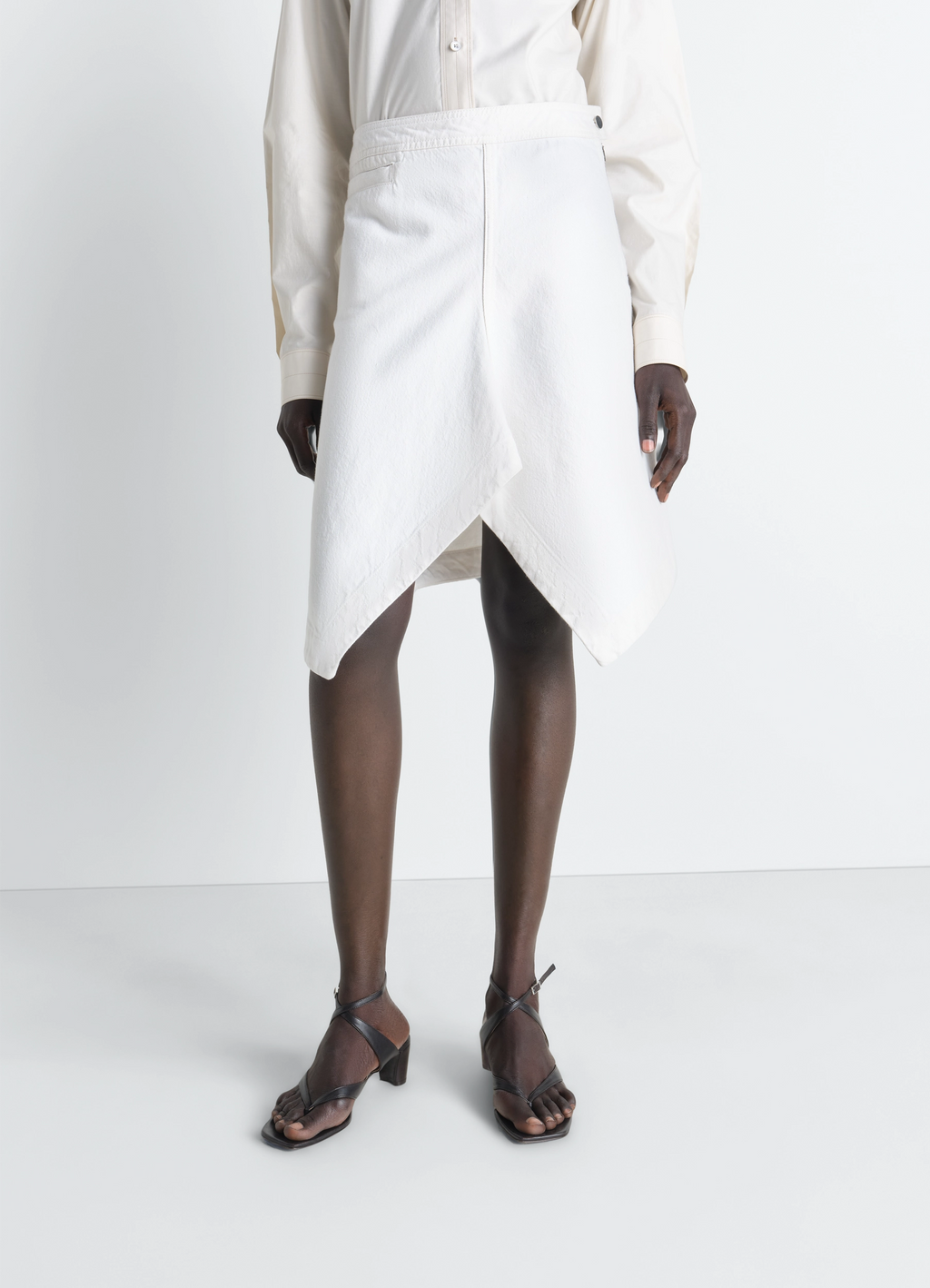 ASYMMETRIC SKIRT IN DENIM