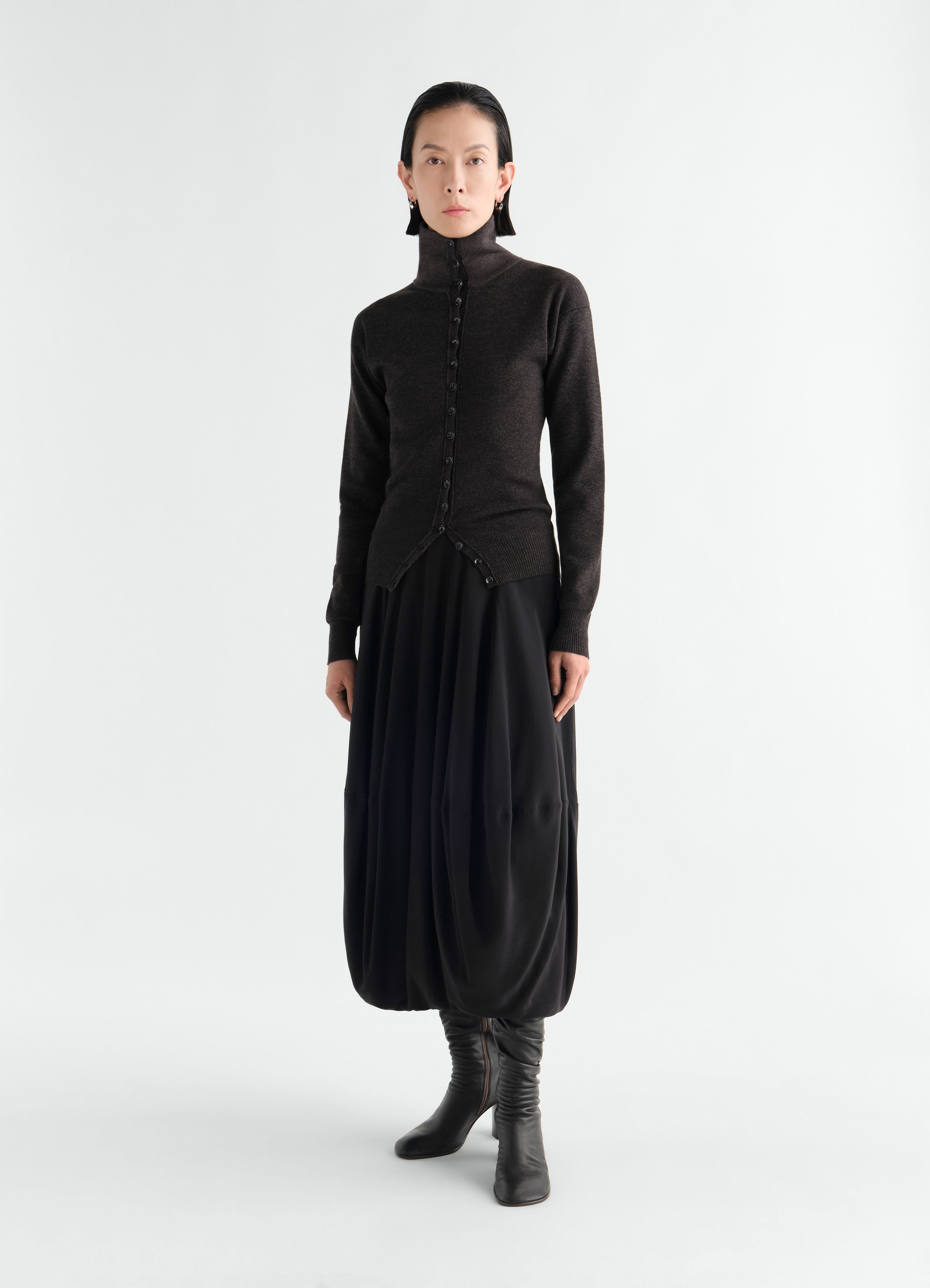 BALLOON SKIRT IN SILK CREPE DE CHINE
