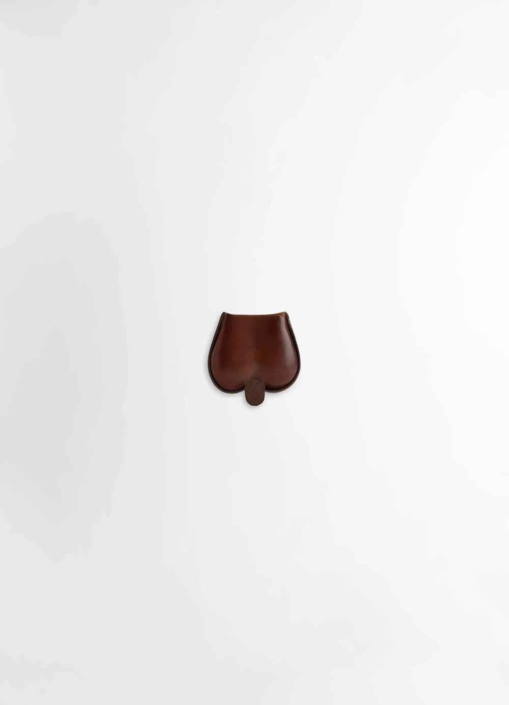 Carlos Peñafiel Breasts Coin Purse in Smooth patina leather, product shot, back view rounded base