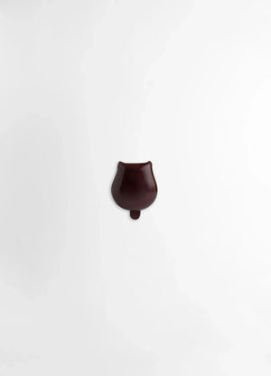 Carlos Peñafiel Castanet Coin Purse in Patina Leather, product shot, Front View Smooth Organic Shape