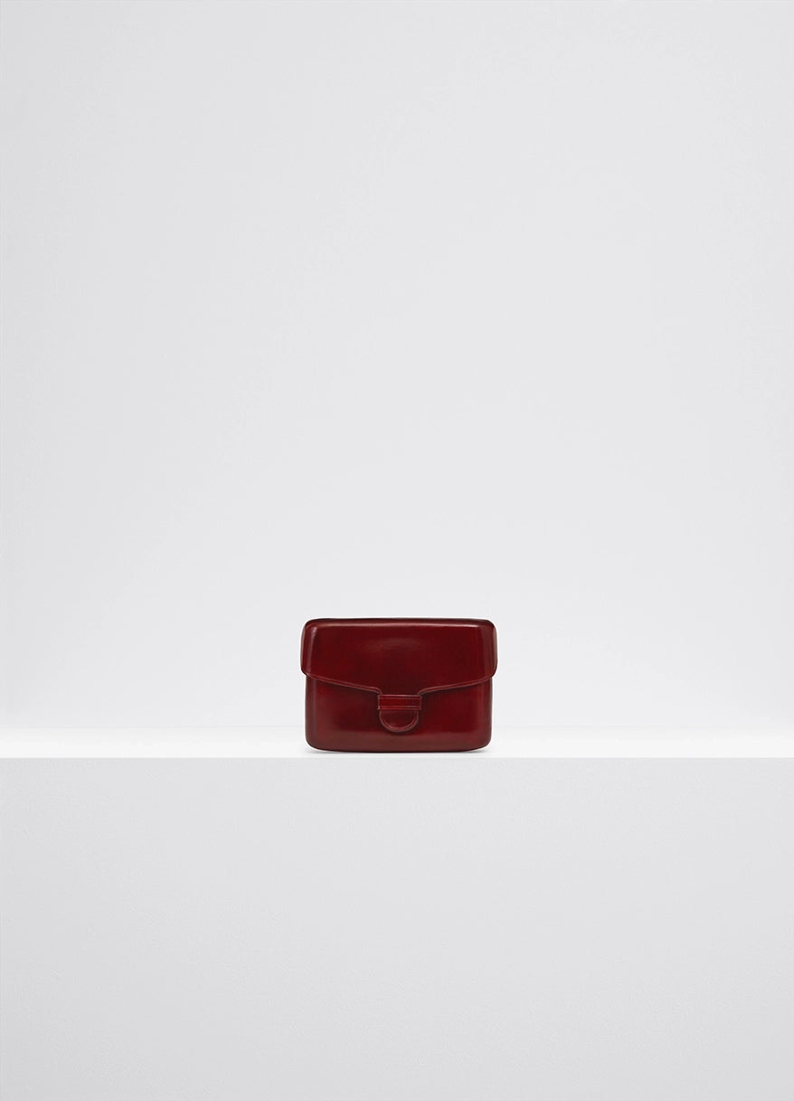 IL BUSSETTO FOR LEMAIRE CARD HOLDER in Vegetable-tanned cowhide, product shot, Front view Compact smooth finish