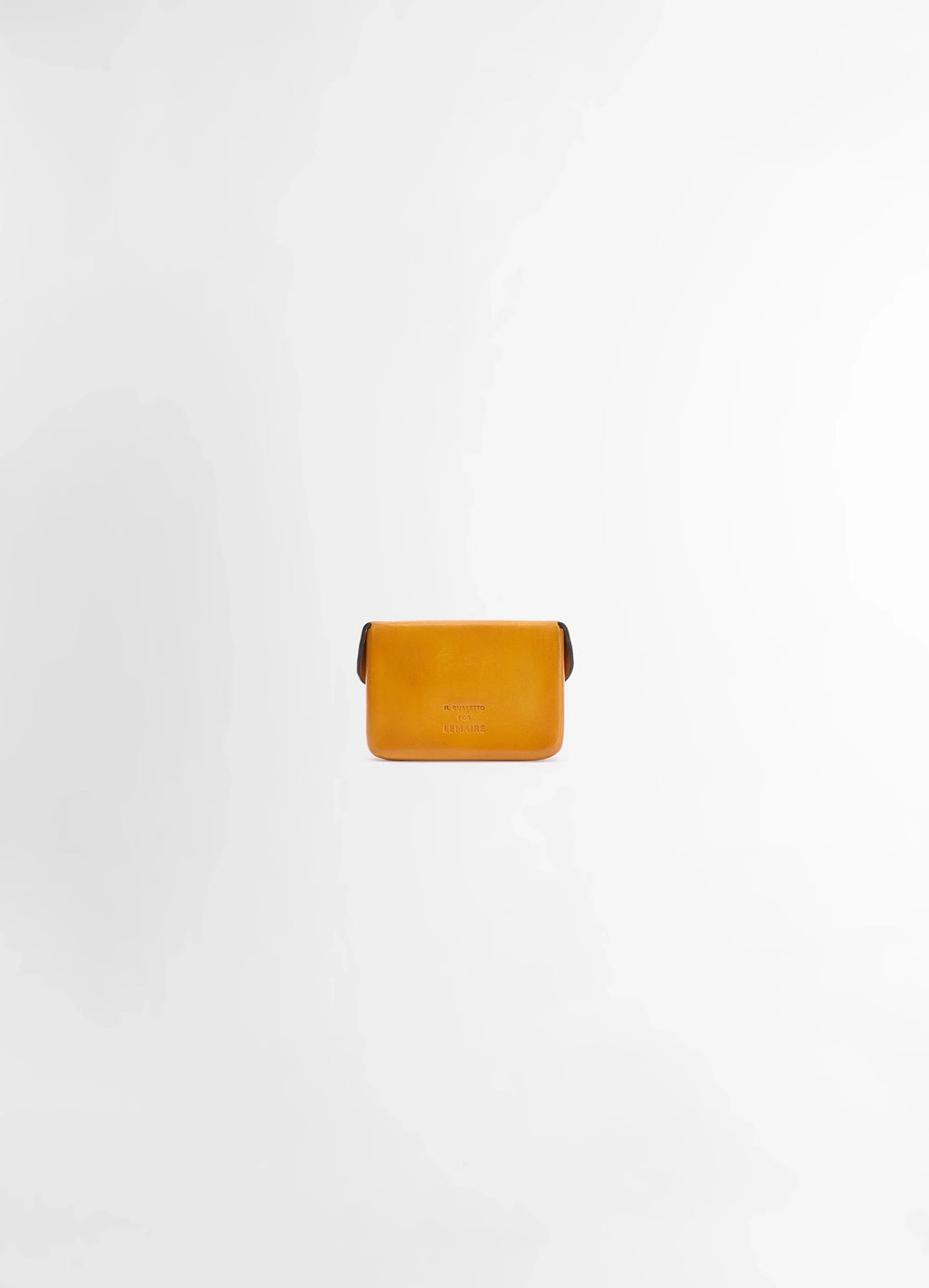 Il Bussetto for Lemaire Card Holder in Vegetable-Tanned Cowhide, product shot, back view embossed brand logo
