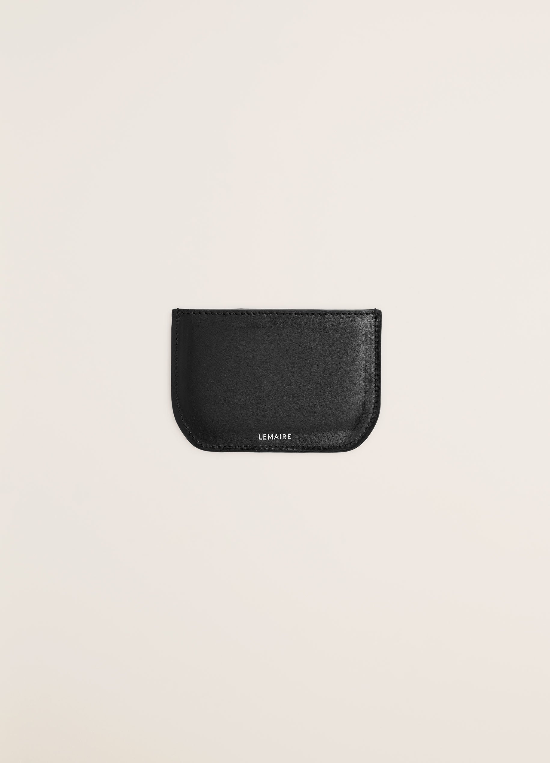 Black Calepin Card Holder in Shiny Box Leather | LEMAIRE