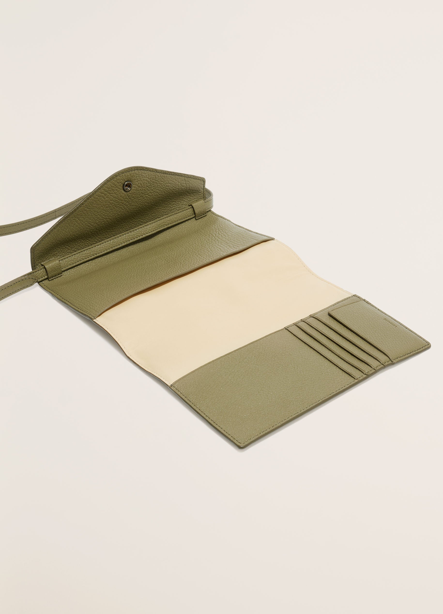 DUSTY KHAKI Enveloppe a5 notebook cover on strap LEMAIRE