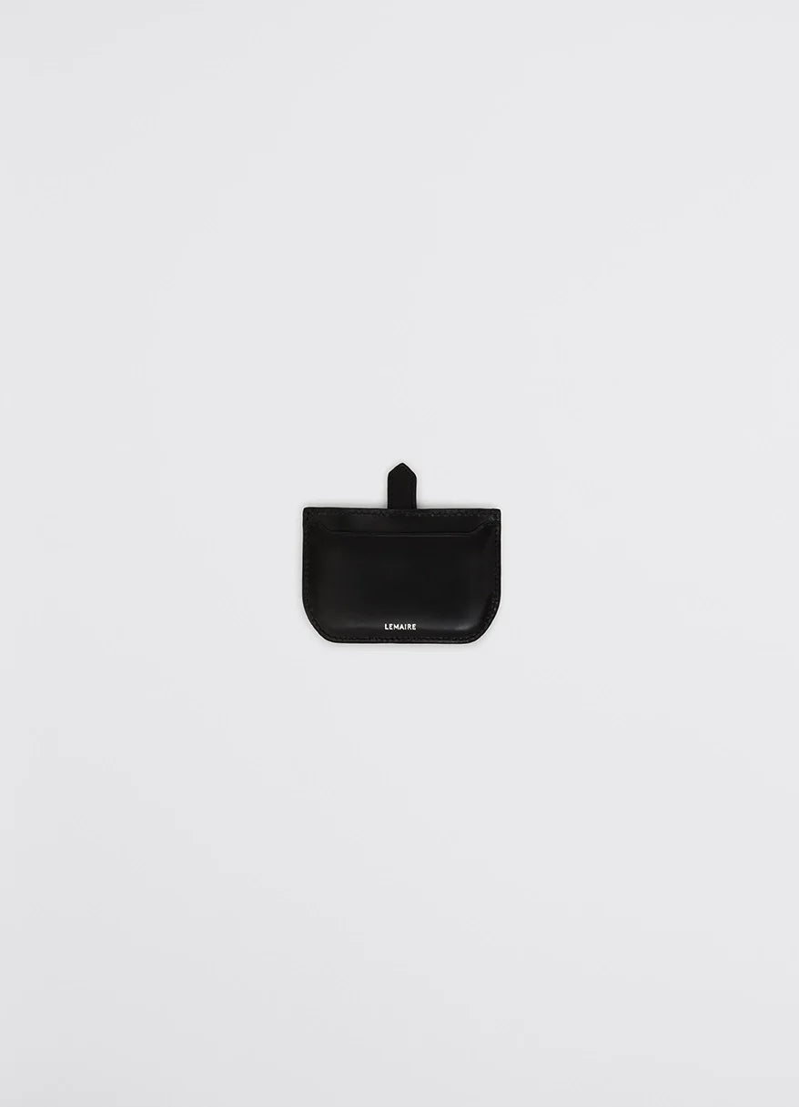 Calepin Mirror & Card Holder in Box Calfskin Leather, product shot, Front view Shiny finish