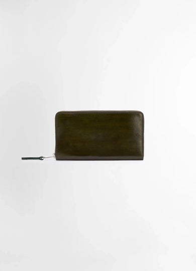 christophe lemaire PORTEFEUILLE CONTINENTAL ZIP PATINA