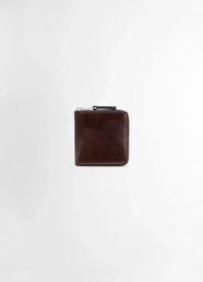 PATINA ZIP COMPACT BI FOLD IN LEATHER - Black - Patina Leather