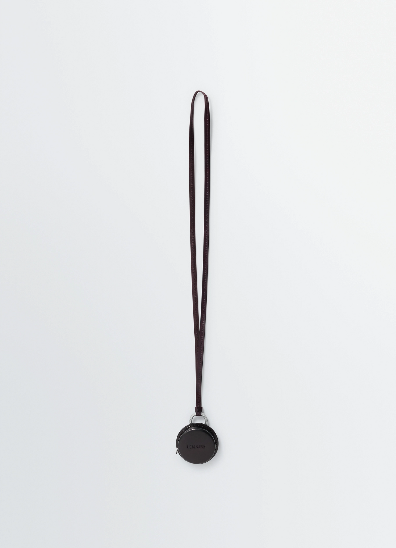 MOLDED TAPE NECKLACE IN LEATHER - Ristretto - Patina Leather MOLDED TAPE NECKLACE IN LEATHER - Ristretto - Patina Leather