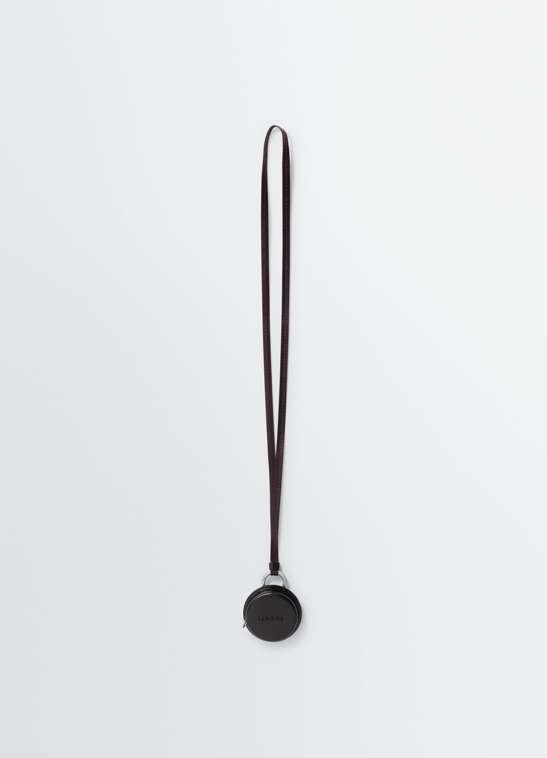 MOLDED TAPE NECKLACE IN LEATHER - Ristretto - Patina Leather