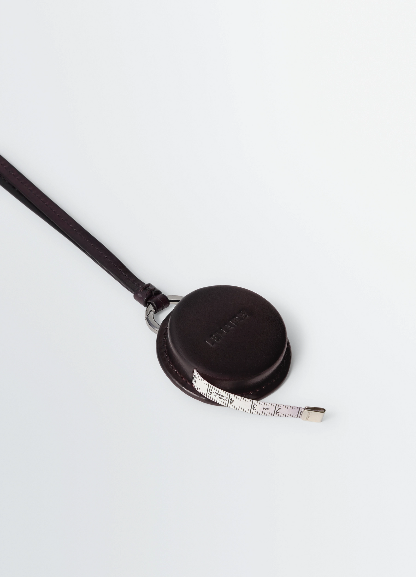 MOLDED TAPE NECKLACE IN LEATHER - Ristretto - Patina Leather MOLDED TAPE NECKLACE IN LEATHER - Ristretto - Patina Leather