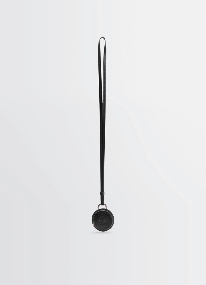 Molded Tape Necklace in Patinated Silver Leather, product shot, Front view Sculptural lightweight