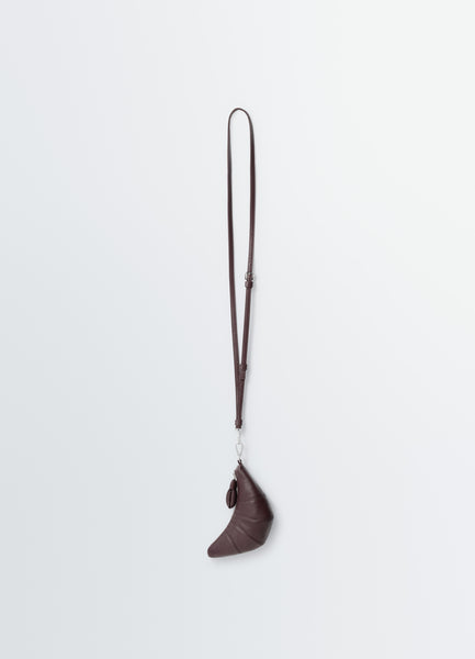 CROSSBODY CROISSANT COIN PURSE - Tiramisu - Soft Grained Leather