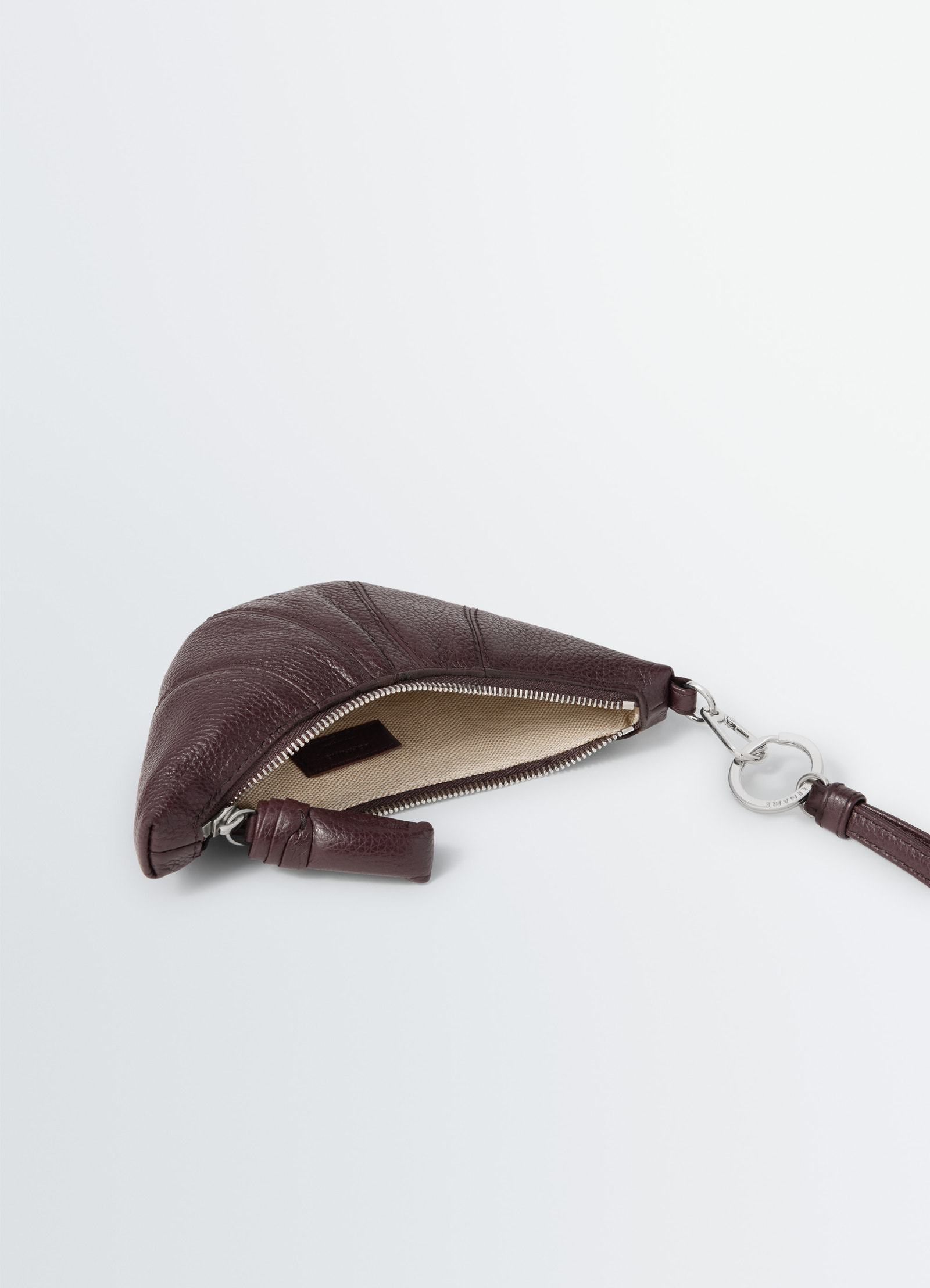 Crossbody croissant coin purse