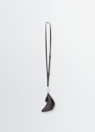 CROSS-BODY CROISSANT COIN PURSE IN LEATHER - Dark Chocolate - Soft