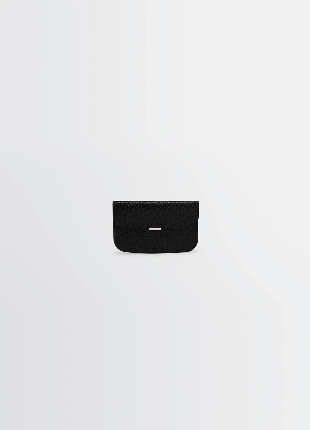 Lemaire Soft Tab Card Holder in Glossy Vegetable-Tanned Leather, product shot, Front view Compact design