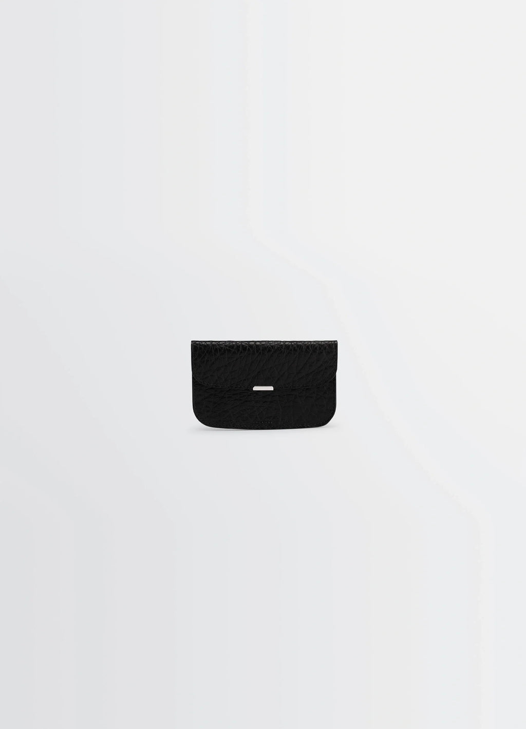 Lemaire Soft Tab Card Holder in Glossy Vegetable-Tanned Leather, product shot, Front view Compact design
