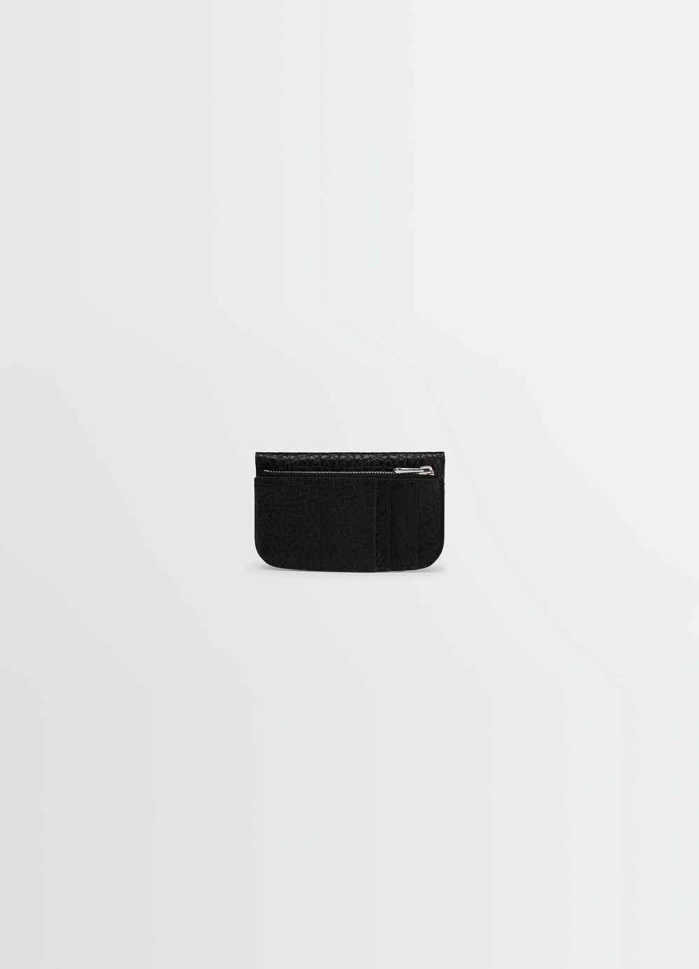 Lemaire Soft Tab Card Holder in Glossy Vegetable-Tanned Leather, product shot, side view rounded edges