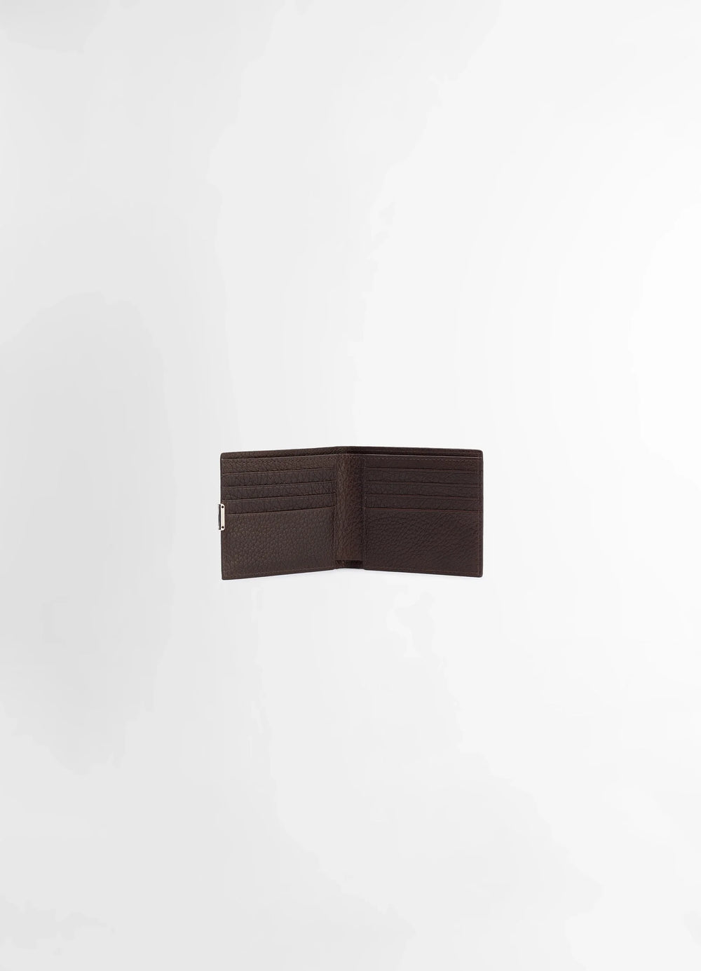 Soft Tab Bifold in Large Grained Cow Leather, product shot, interior view multiple card slots