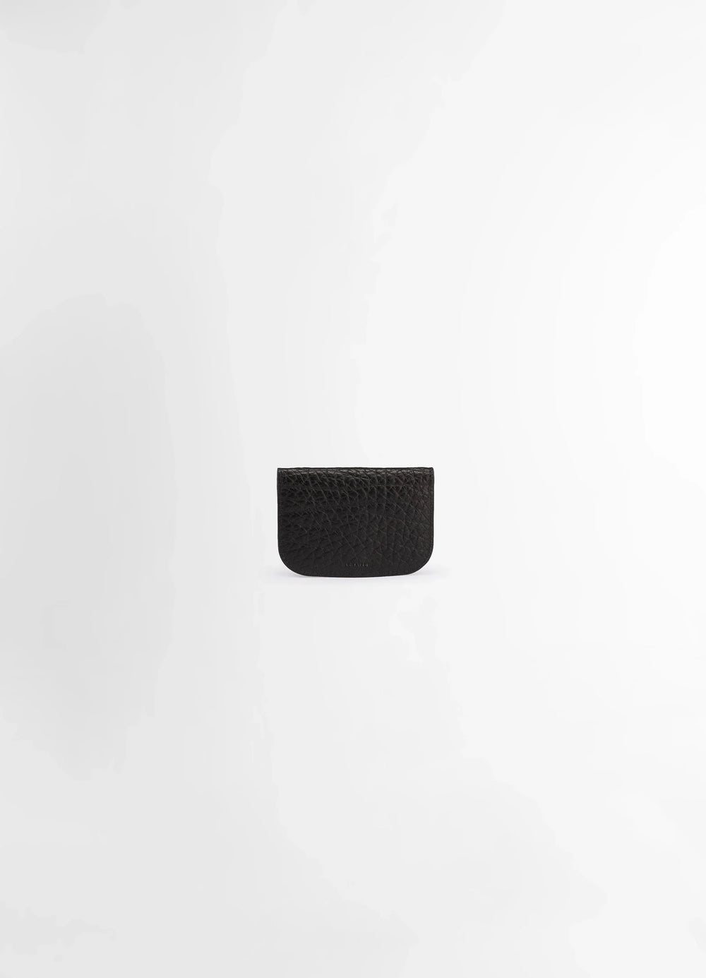 Lemaire Soft Tab Card Holder in Large Grained Cow Leather, product shot, back view grained texture