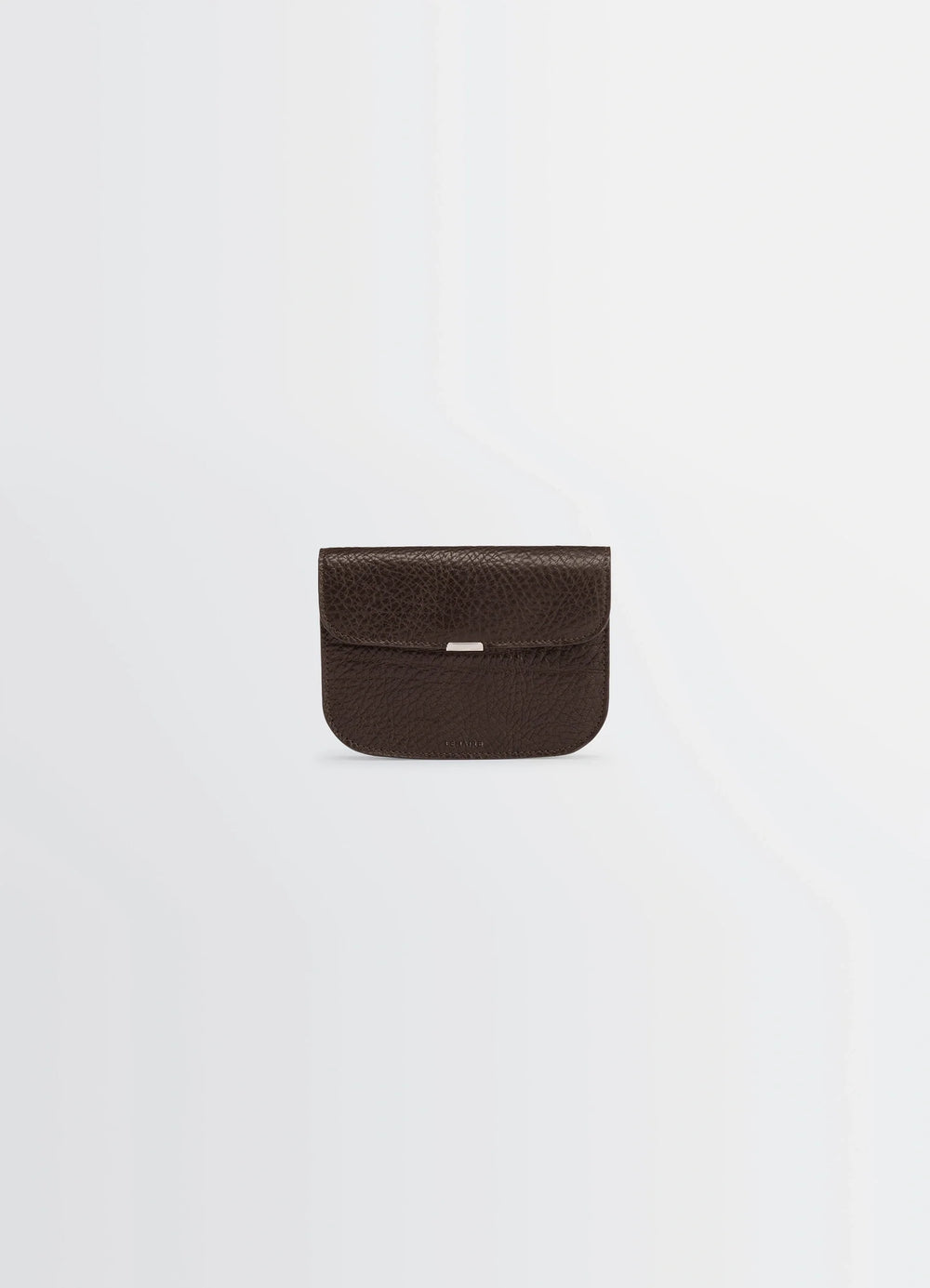 Lemaire Soft Tab Wallet in Grained Leather, product shot, Front view Textured finish