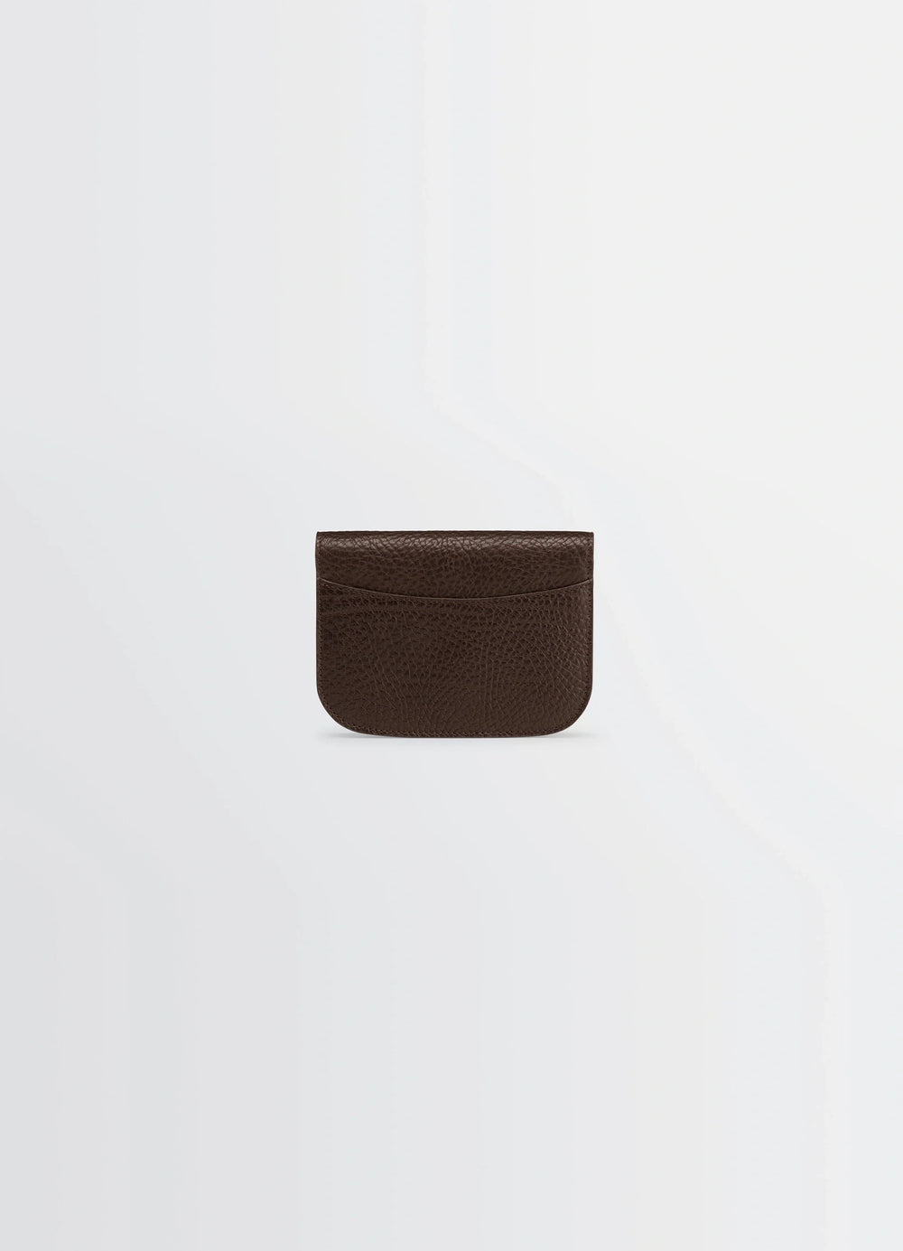 Lemaire Soft Tab Wallet in Grained Leather, product shot, back view rounded corners