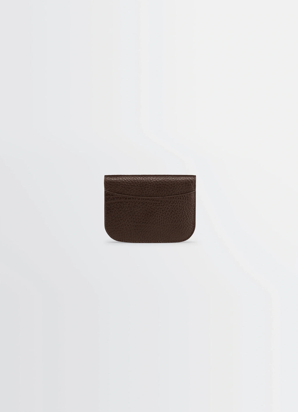 Lemaire Soft Tab Wallet in Grained Leather, product shot, back view rounded corners