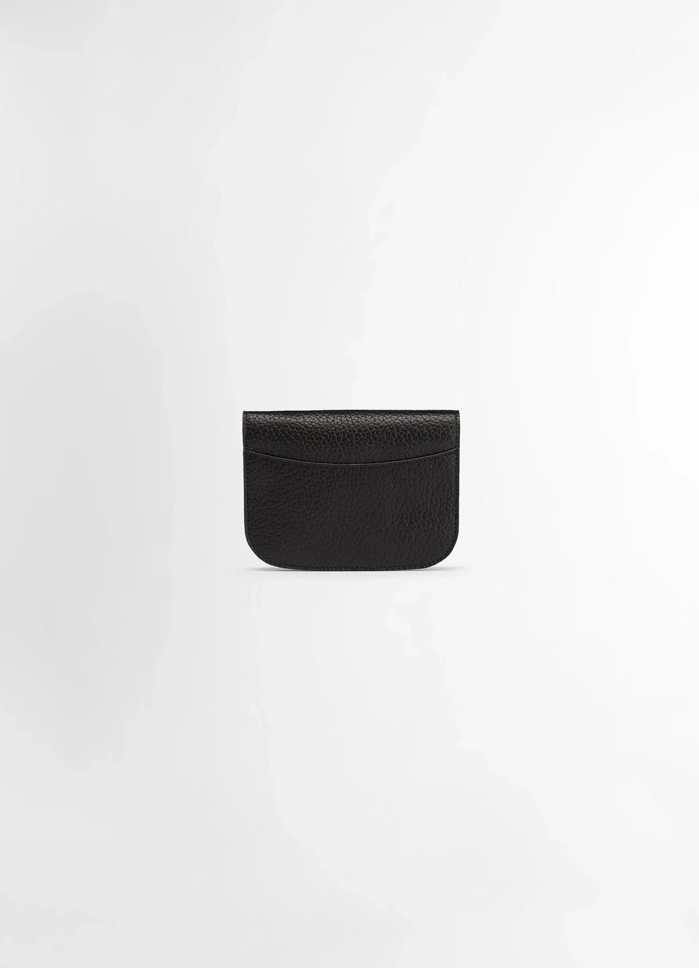 Lemaire Soft Tab Wallet in Large Grained Cow Leather, product shot, back view rounded edges