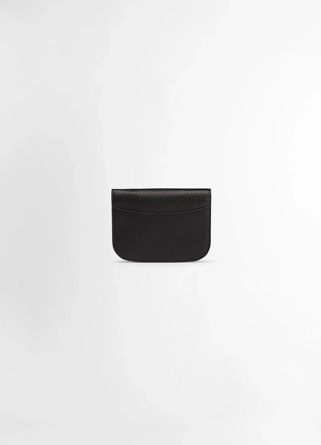 Lemaire Soft Tab Wallet in Large Grained Cow Leather, product shot, back view rounded edges