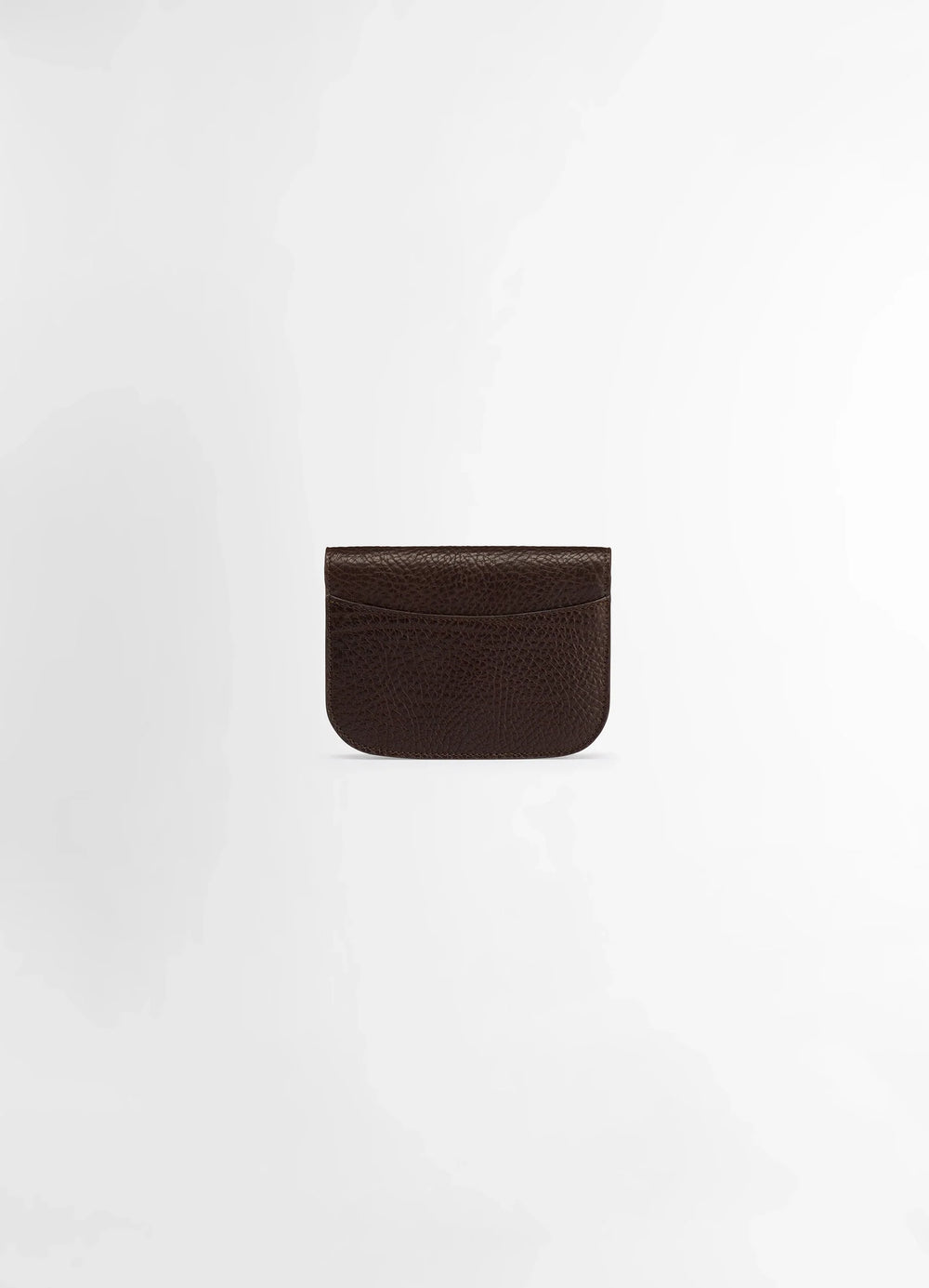 Lemaire Soft Tab Wallet in Large Grained Cow Leather, product shot, back view rounded edge detail