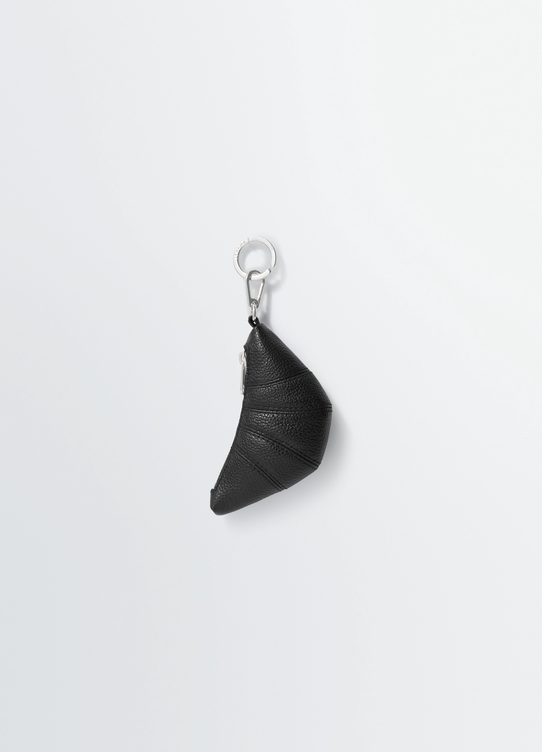 CROSS-BODY CROISSANT COIN PURSE IN LEATHER - Black - Soft Grained CROSS-BODY CROISSANT COIN PURSE IN LEATHER - Black - Soft Grained