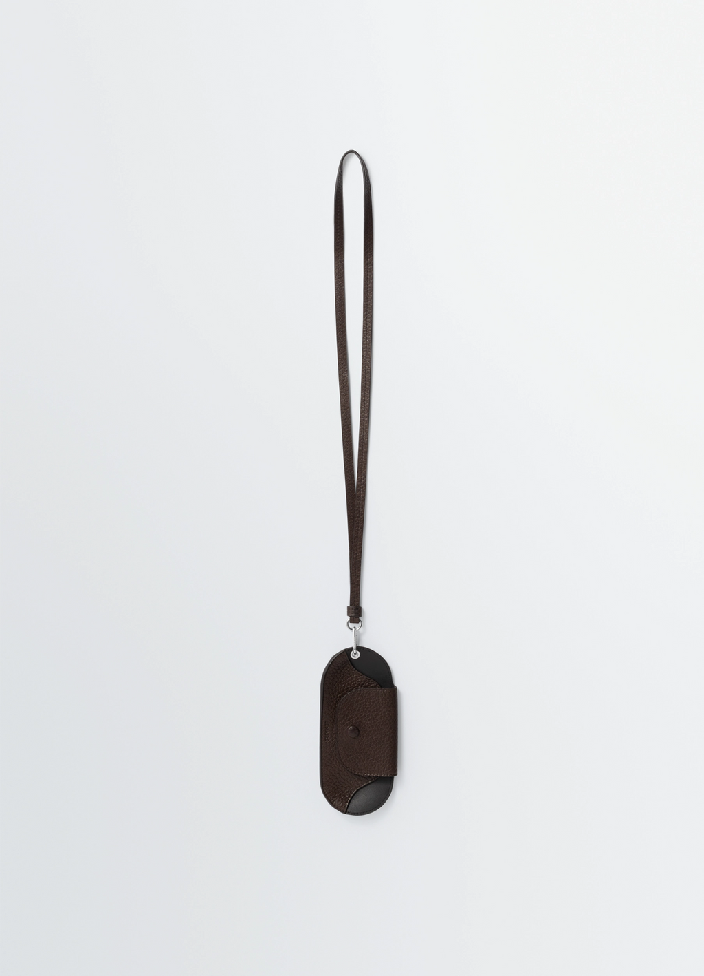 BELL GLASSES HOLDER - Dark Chocolate - Grained Cow Leather