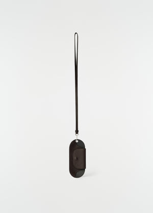 Bell glasses holder in glossy vegetable leather