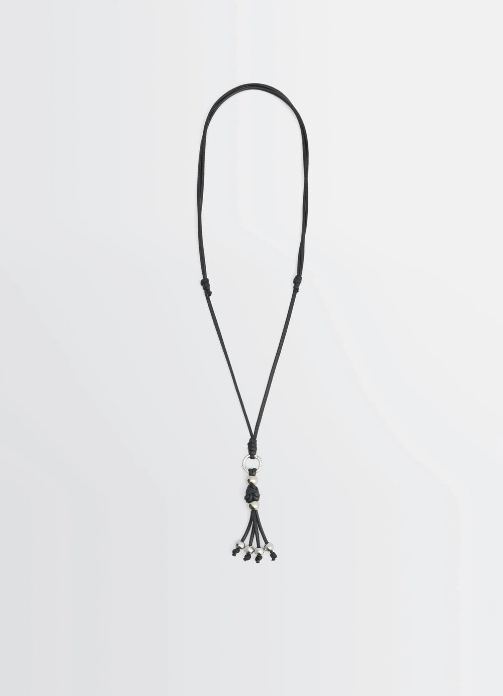 Infinite Love Knot Badge Holder in Nappa Lamb Leather, product shot, Front view Knot detail