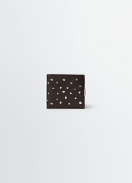 SOFT TAB STUDS DOTS BIFOLD WALLET IN LEATHER
