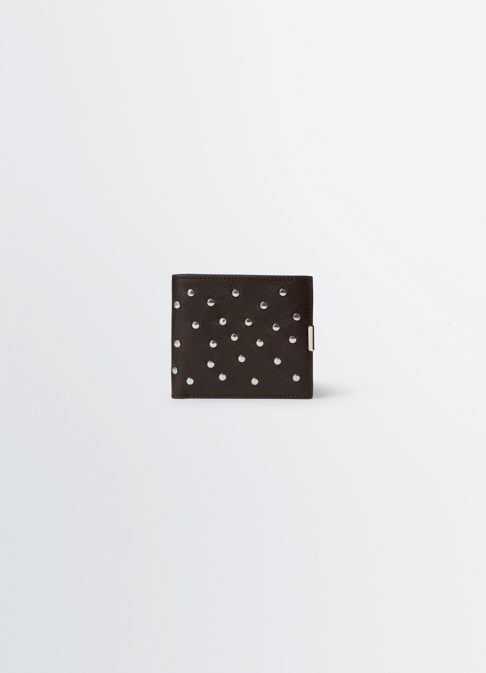 SOFT TAB STUDS DOTS BIFOLD WALLET IN LEATHER