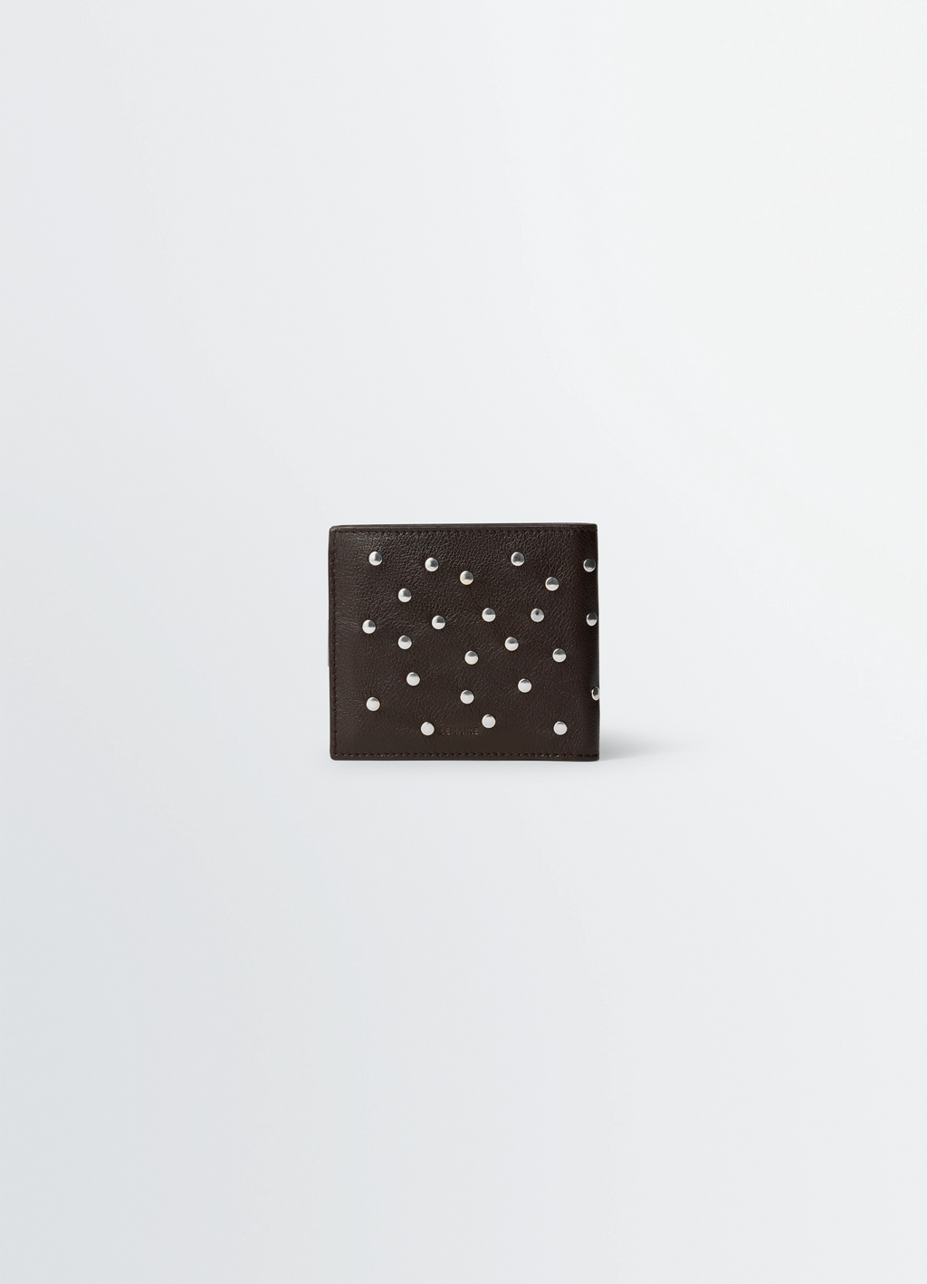Portefeuille pliable soft tab avec rivets dots en cuir