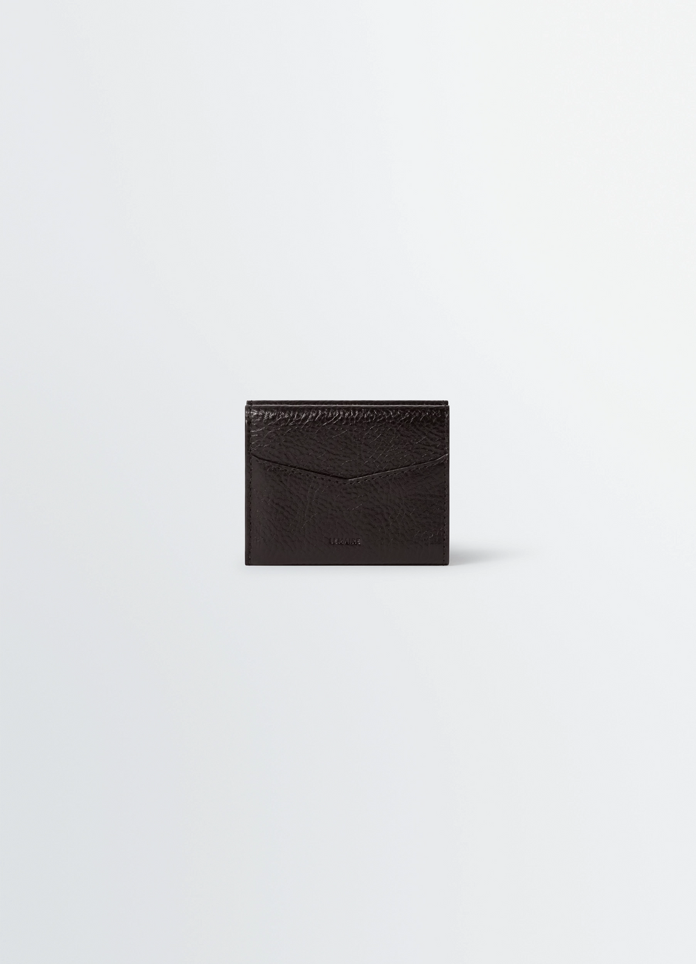 Gear Trifold Wallet in Glossy Vegetable-Tanned Leather, product shot, back view slender profile