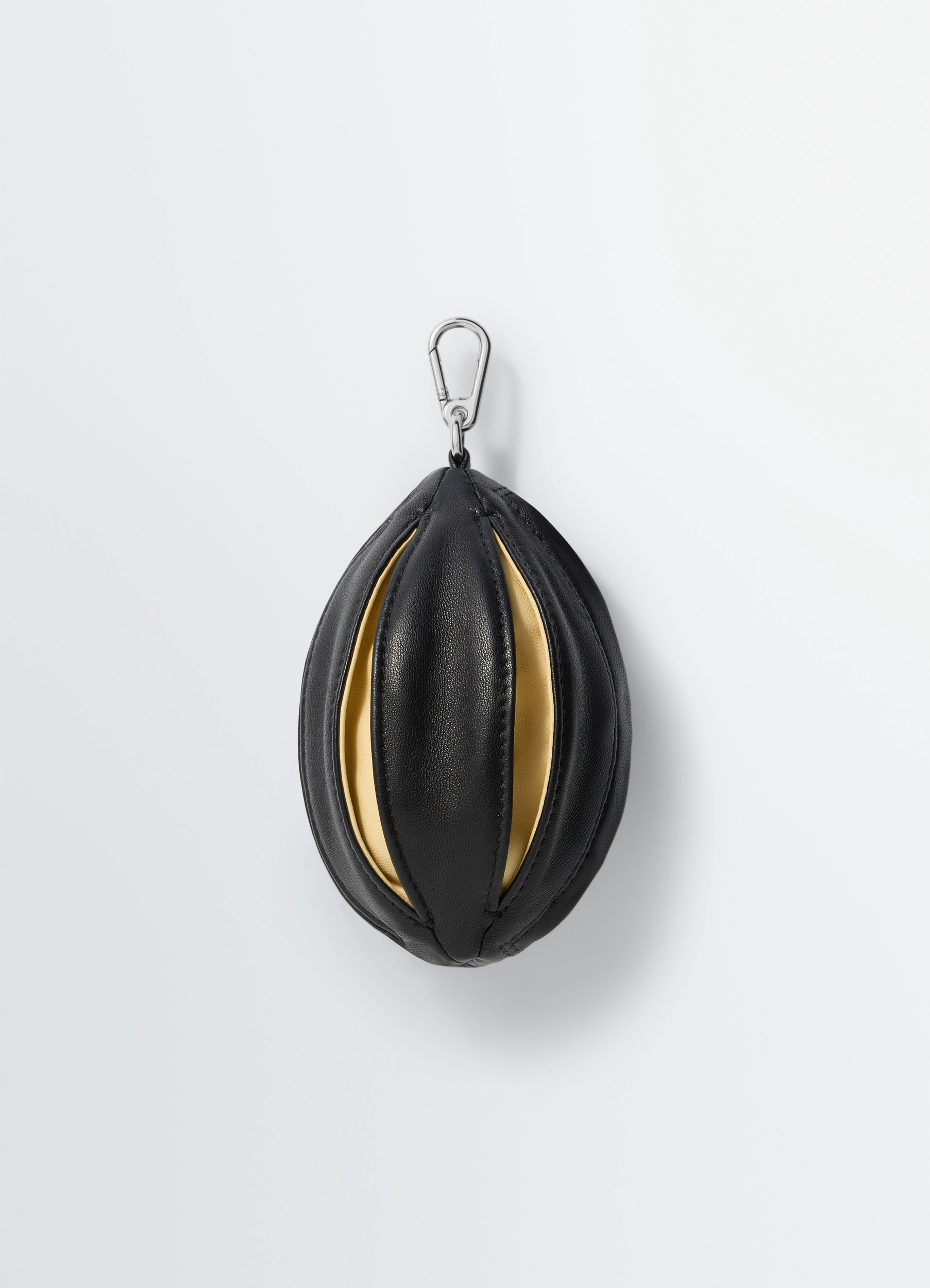 BALLOON BAG CHARM IN LEATHER - Black / Macadamia - Nappa Lambskin BALLOON BAG CHARM IN LEATHER - Black / Macadamia - Nappa Lambskin