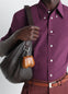 CARLOS BREAST KEY RING IN LEATHER