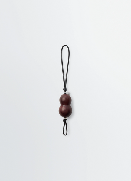PEANUT HEEL CHARM IN LEATHER - Wenge - Stacked Leather - Unisex