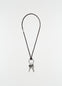 COLLIER PORTE-CLÉS AVEC CORDON EN CUIR RECYCLÉ TRESSÉ
