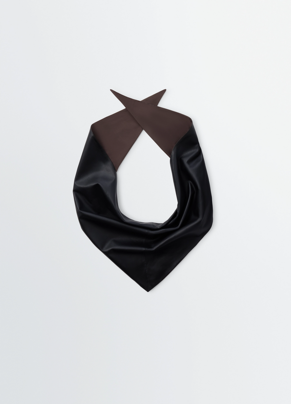 LARGE LEATHER TRIANGLE SCARF