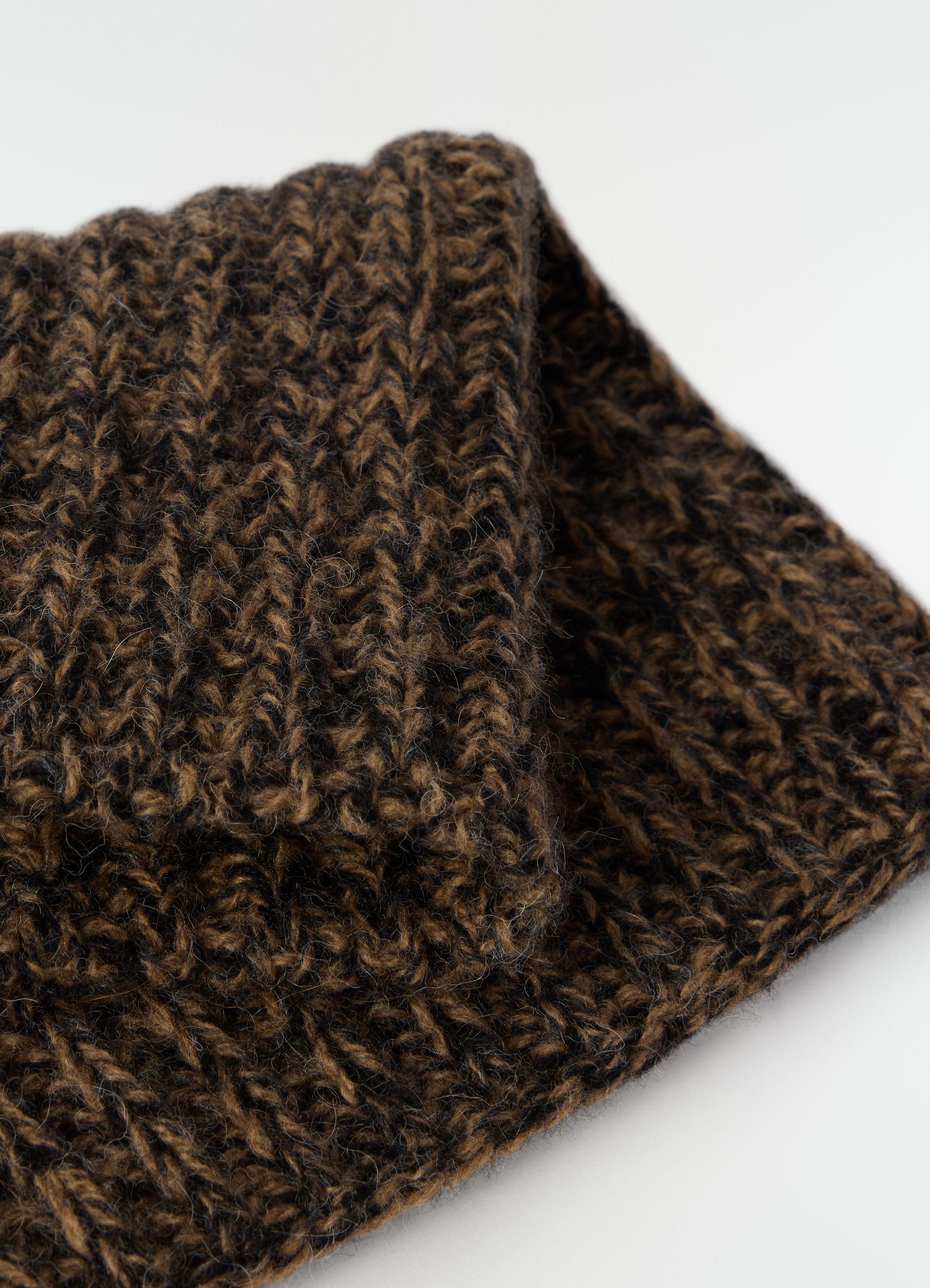 SNOOD IN YAK ALPACA - Tobacco / Ecorce / Black - Yak Alpaca