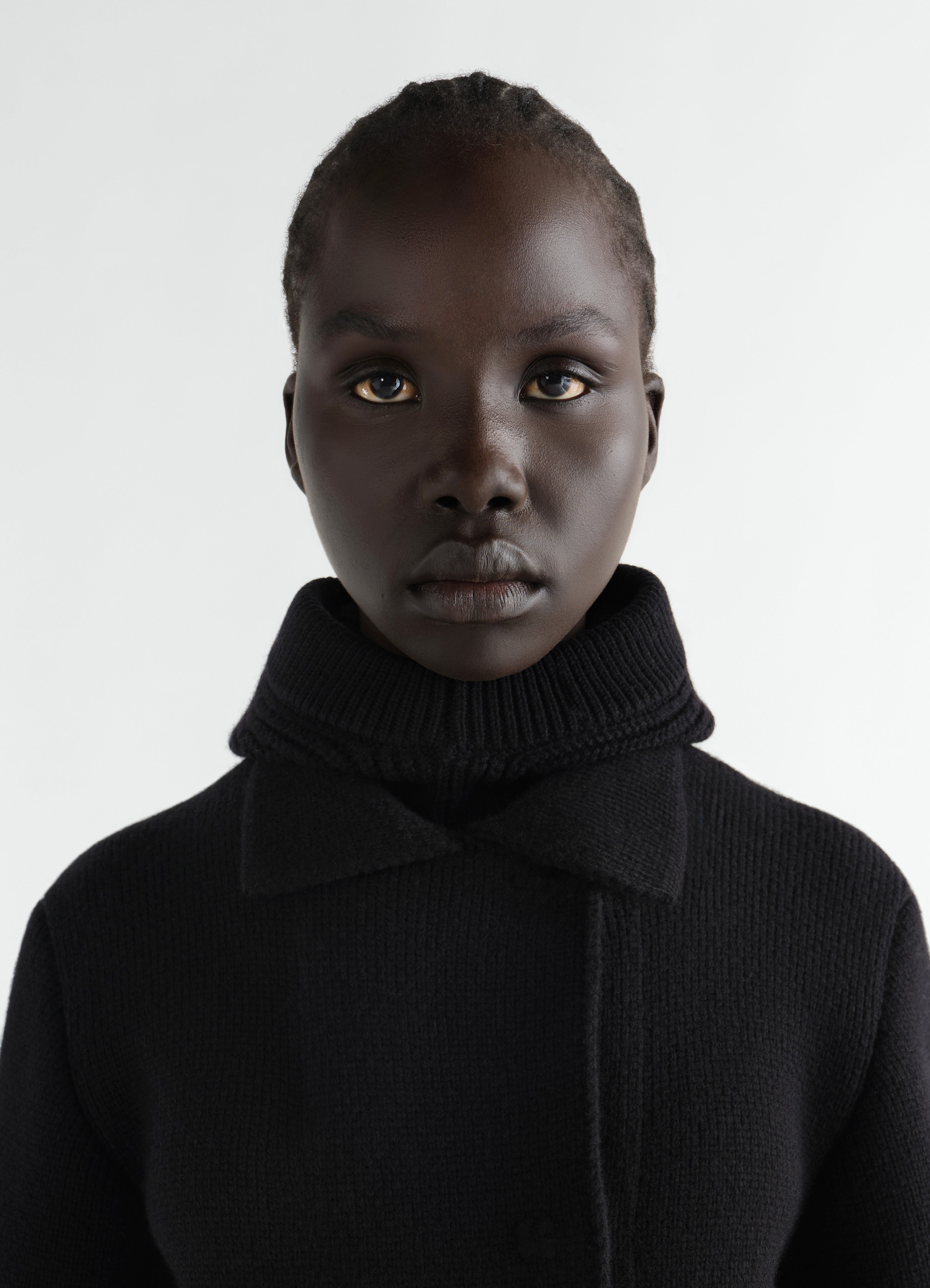 ウーステッドウールのバラクラバ - Black - Worsted wool - ユニ