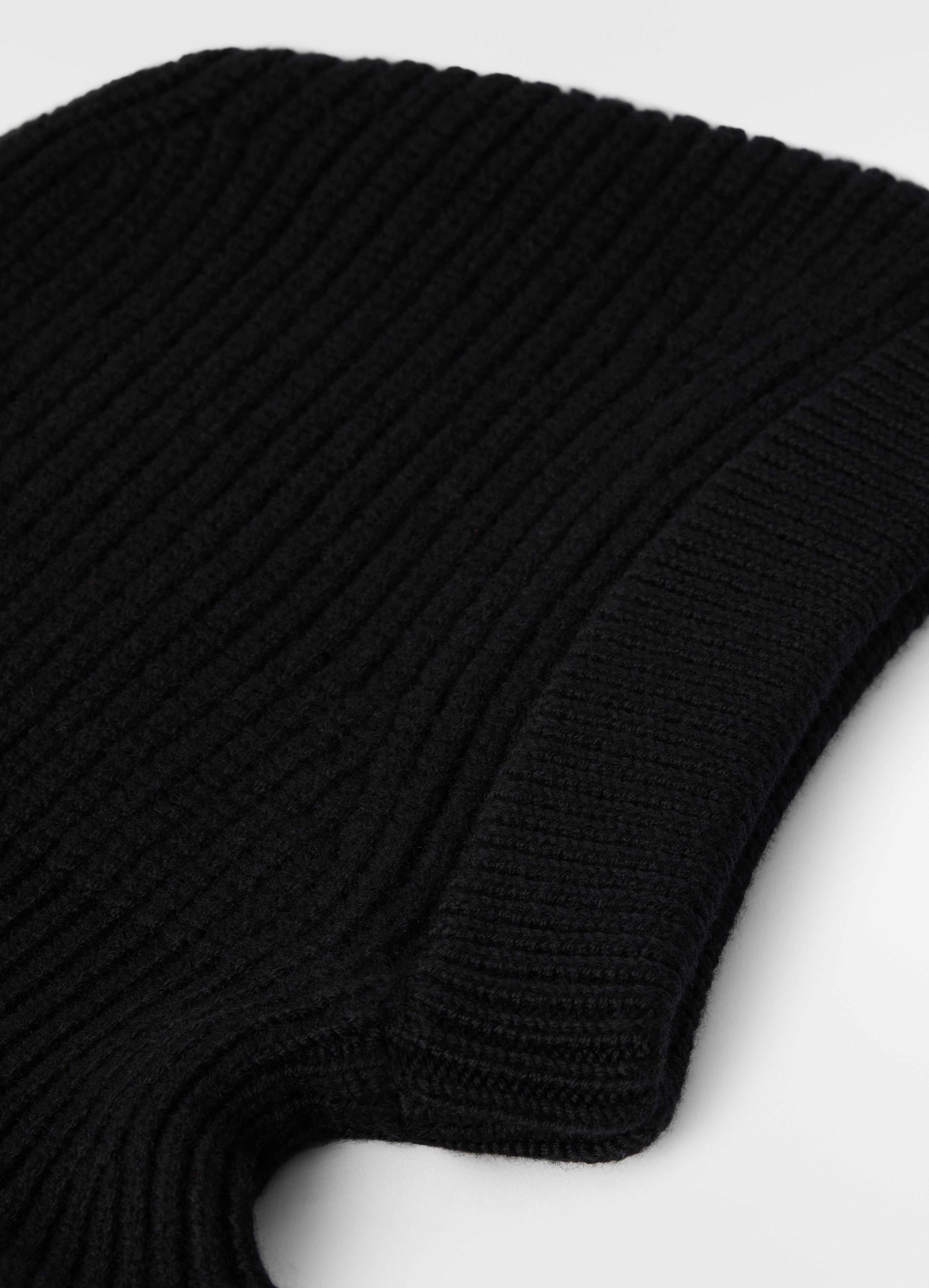 ウーステッドウールのバラクラバ - Black - Worsted wool - ユニ