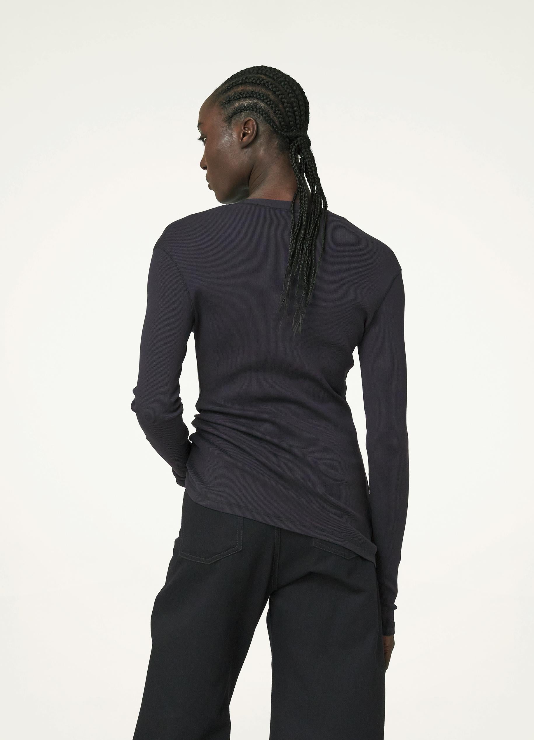 LEMAIRE | Squid Sleeve Long Rib Rib Ink Large T-Shirt Jersey in
