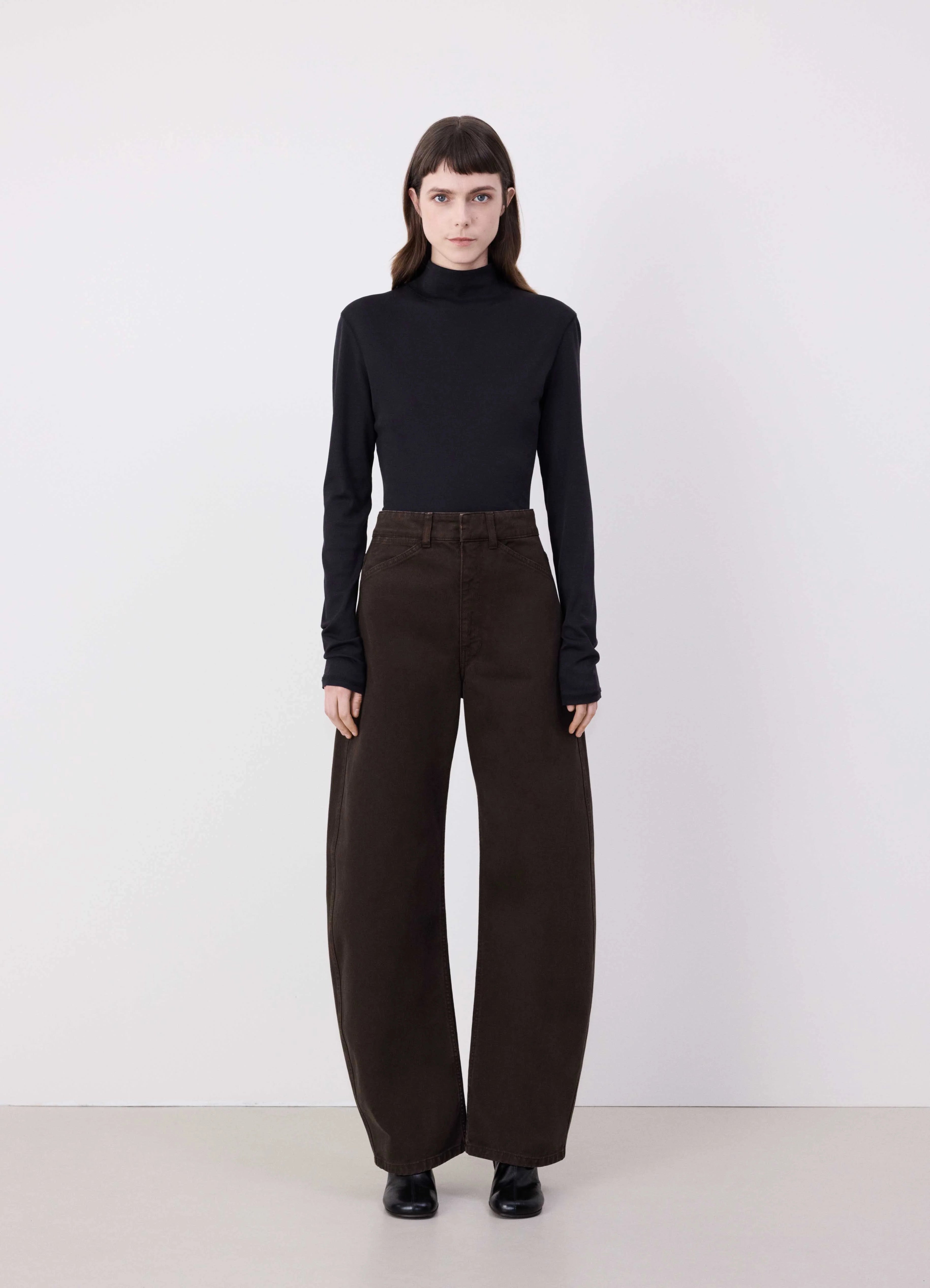 Squid ink rib turtleneck | LEMAIRE